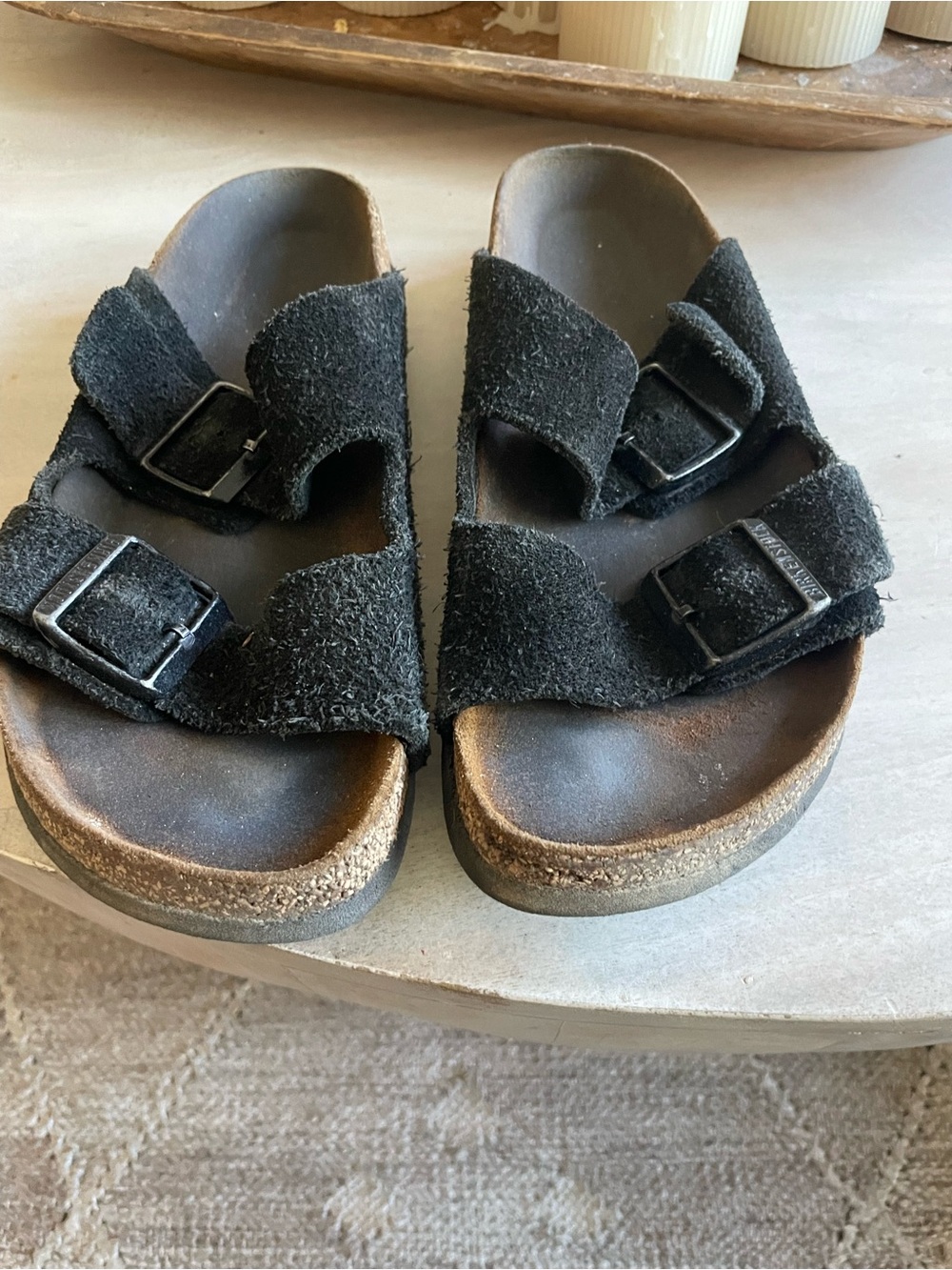 Birkenstock size 39 black suede sandals